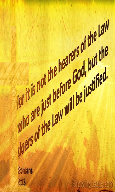 Romans 2:13 Not Hearers But Doers Of The Word (yellow)